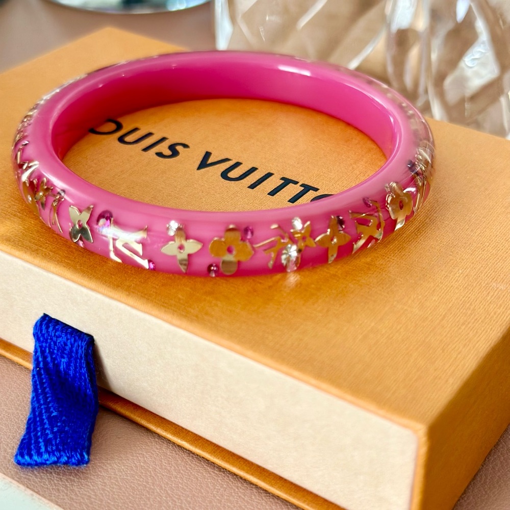 Pink Louis Vuitton Inclusion Bracelet Bangle - Picture 1 of 8
